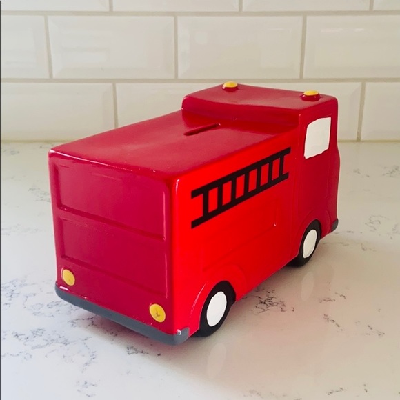 Isaac Jacobs Fire Truck Coin Bank - Picture 9 of 16
